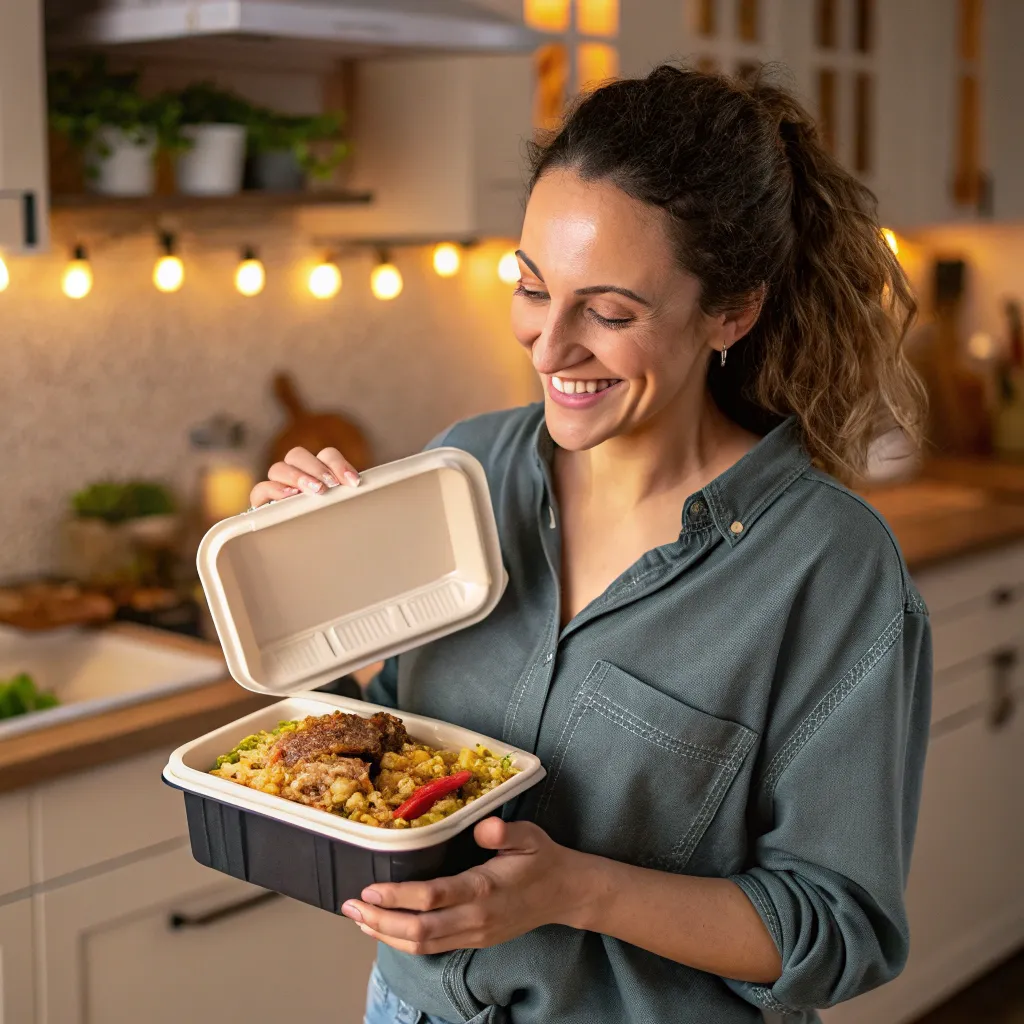 Content client with ready meal